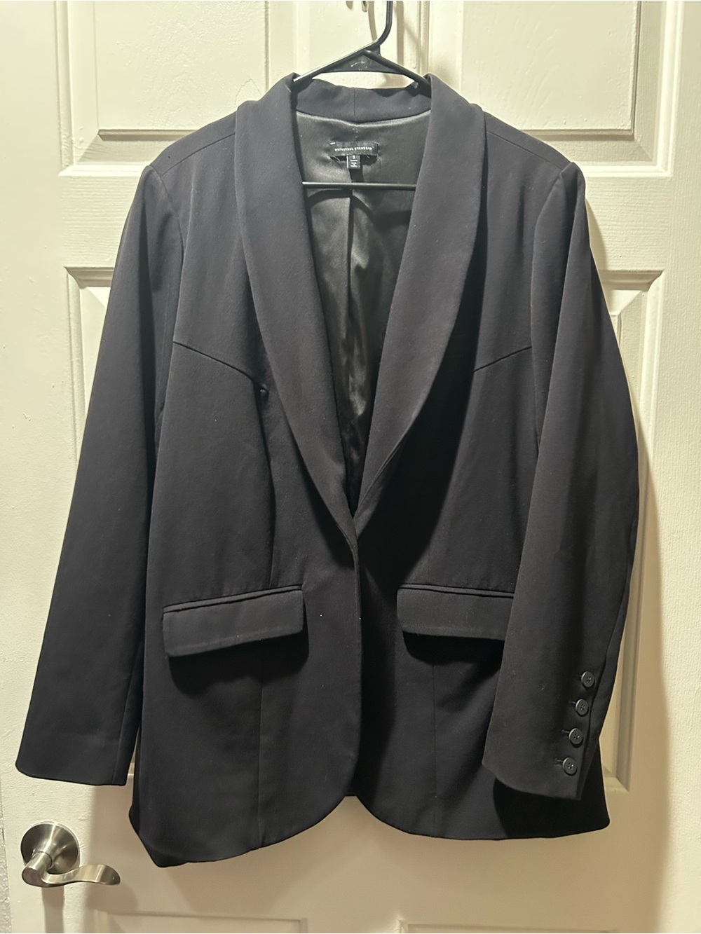 Universal Standard Women’s Black Shawl Collar Classic Blazer